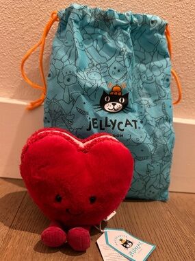 NWT Jellycat Amuseables Arlette Heart Macaron + Bag Included
